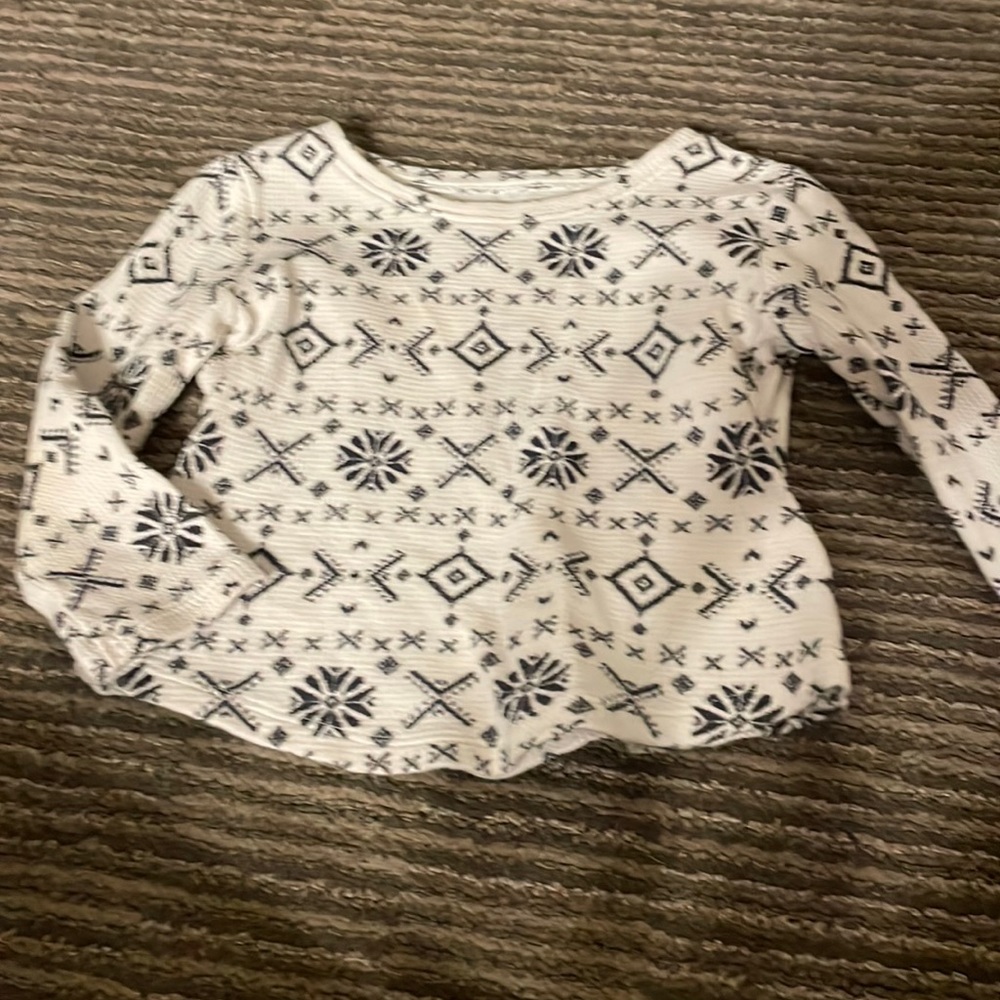 Aztec design waffle shirt